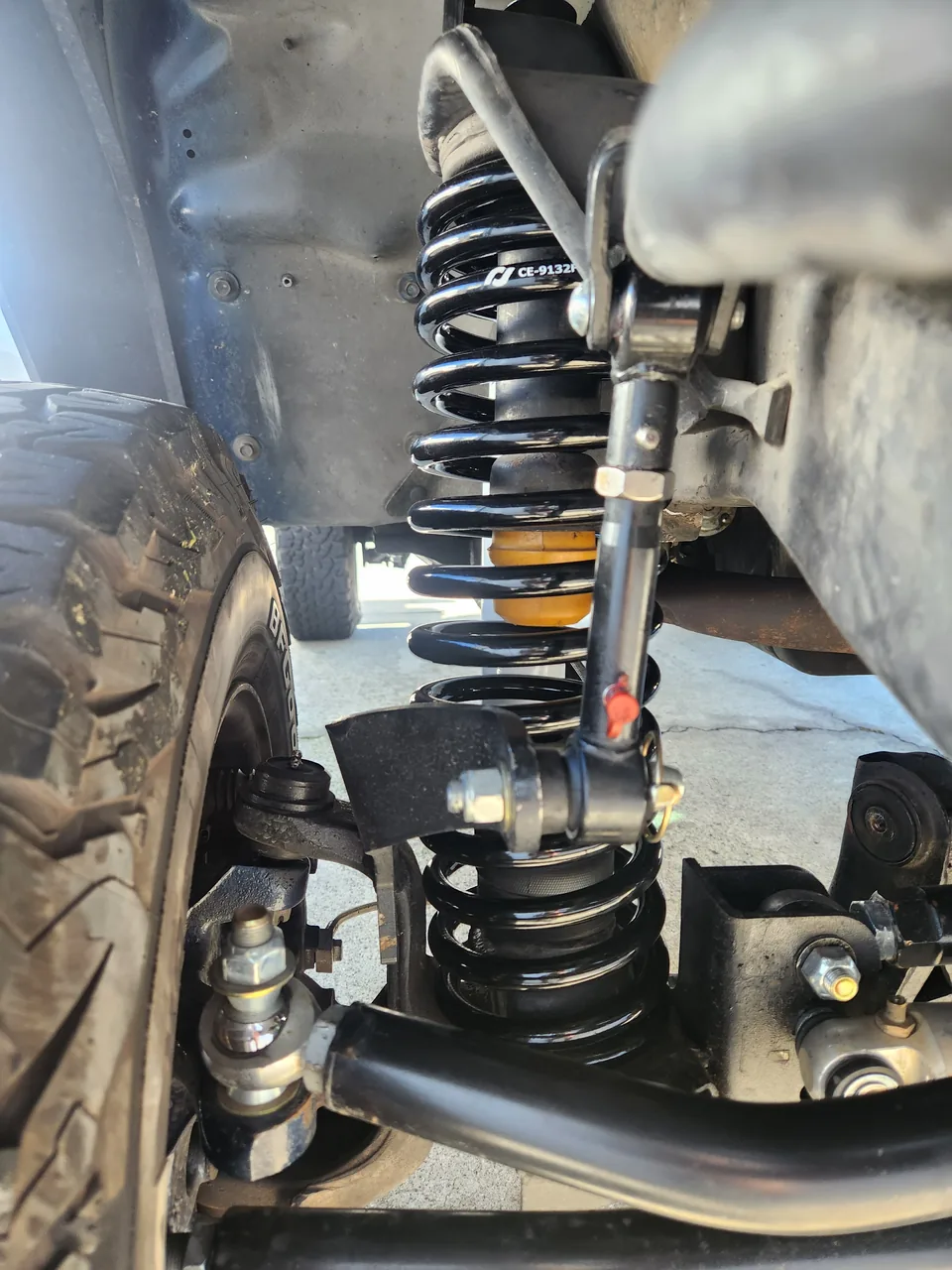 Front suspension after a lift kit installation